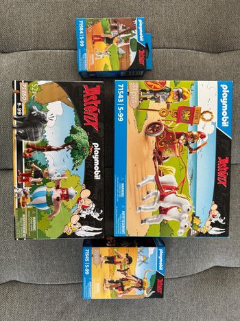 Lot Playmobil Astérix - Chariot romain + figurines + sanglier