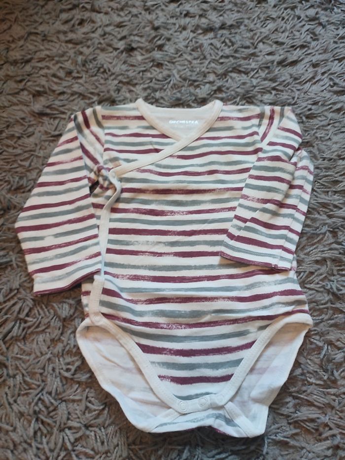 body rayé bébé