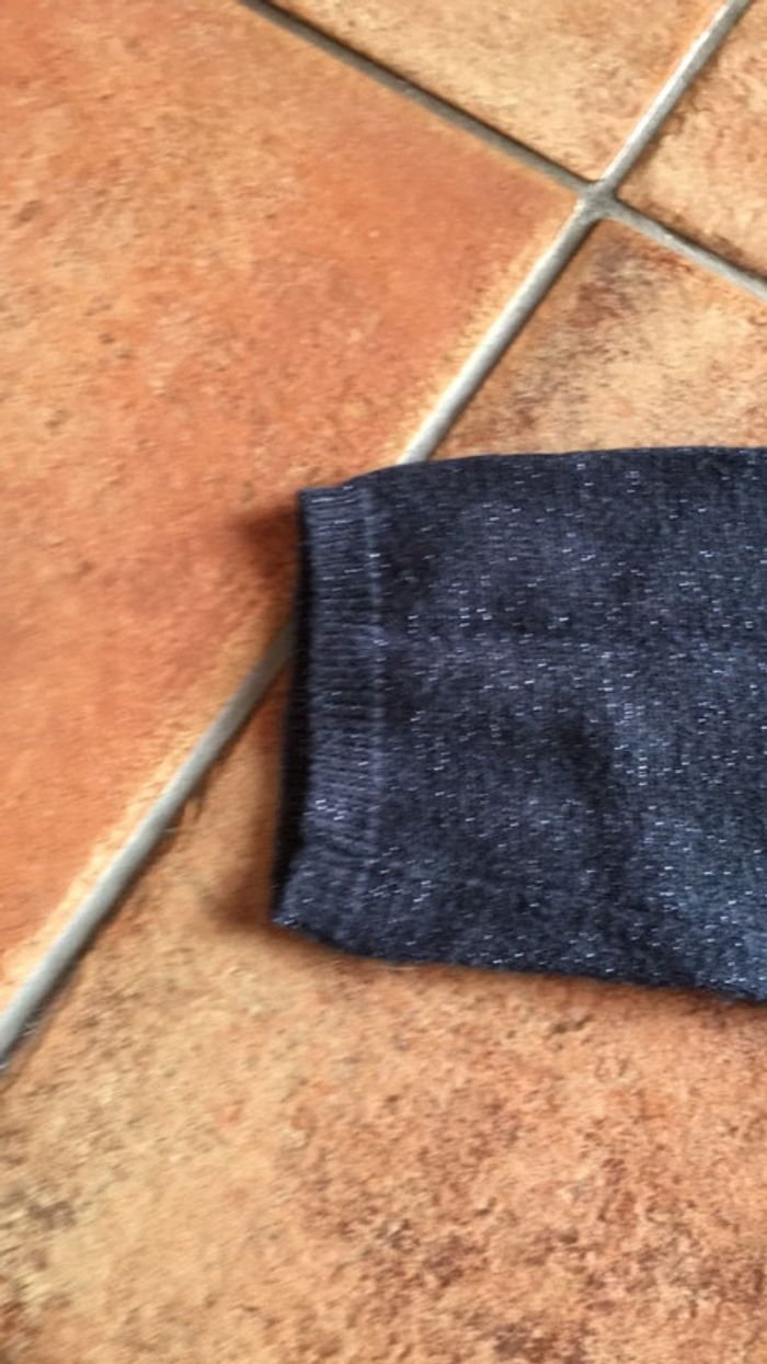 Pull bleu pailleté 12 ans tape à l œil en très bon état - photo numéro 3