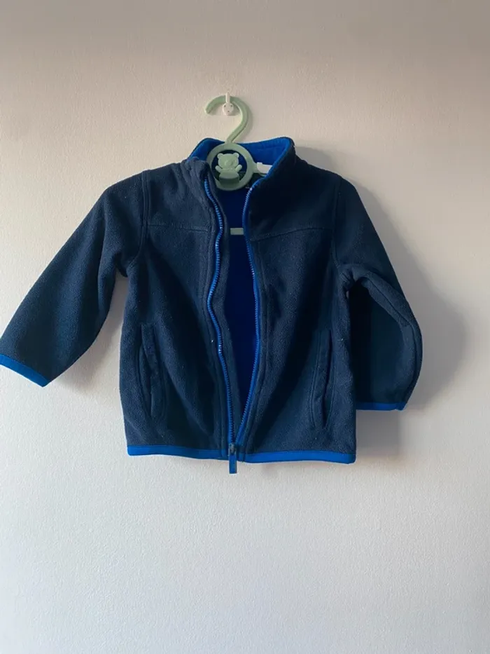 Veste polaire bleu marine Orchestra 12 mois