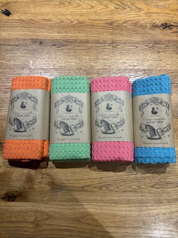 4 torchons jacquard H2o neuf