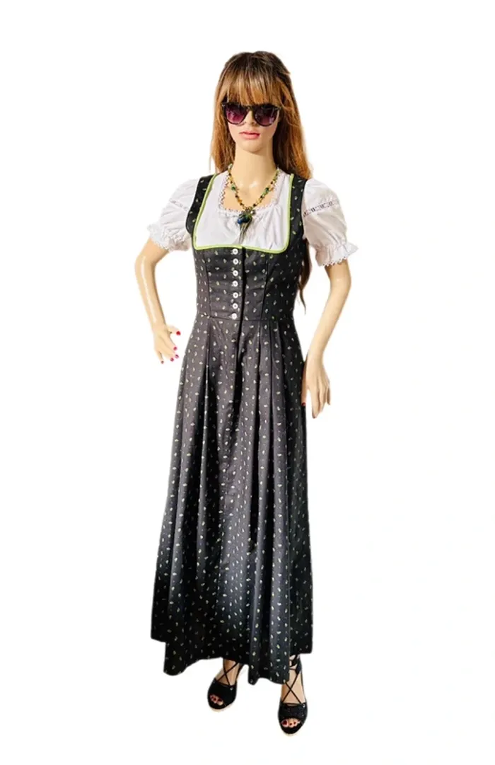 🌿Robe traditionnelle autrichienne Dirndl trachten Wenger S/36 cottagecore Oktoberfest long dress🌿 - photo numéro 13