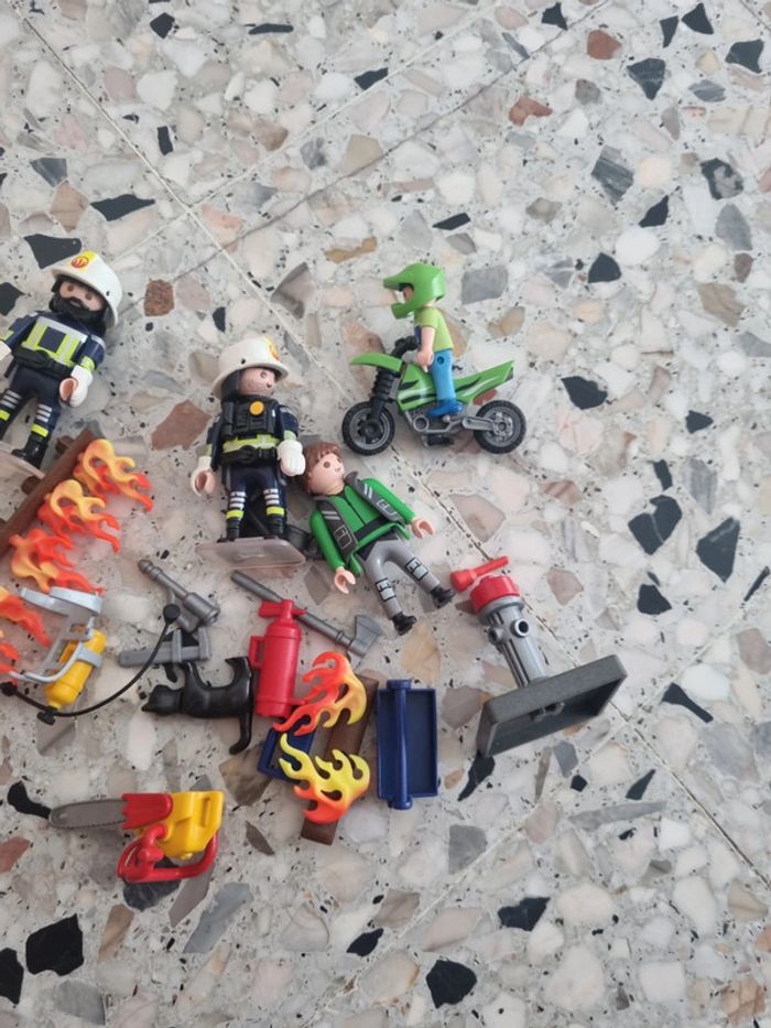Lot playmobil pompiers - photo numéro 2