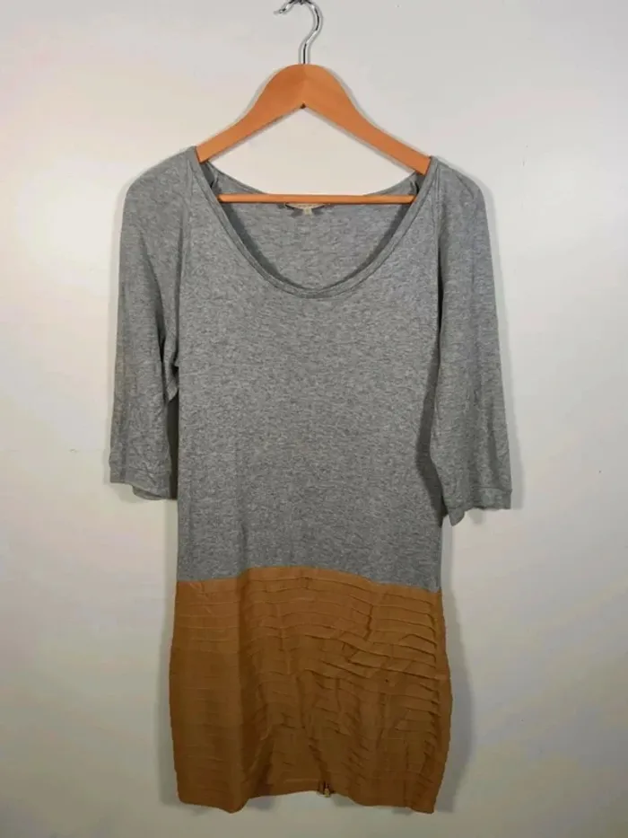C6 robe gris/beige Sandro T3