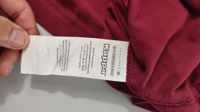 Vêtement Homme T-shirt t-shirts Polo Kappa rouge bordeaux taille XXL #Retrostreet - photo numéro 3