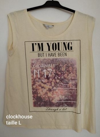 T-shirt clockhouse taille L