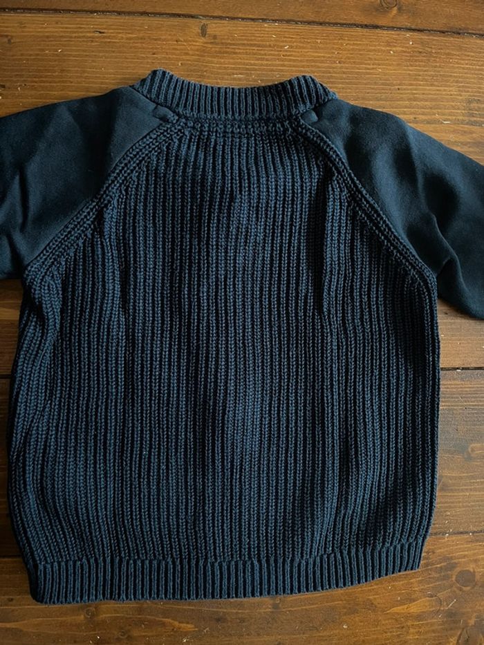 Gilet zippé bleu marine bébé enfant garçon - photo numéro 3