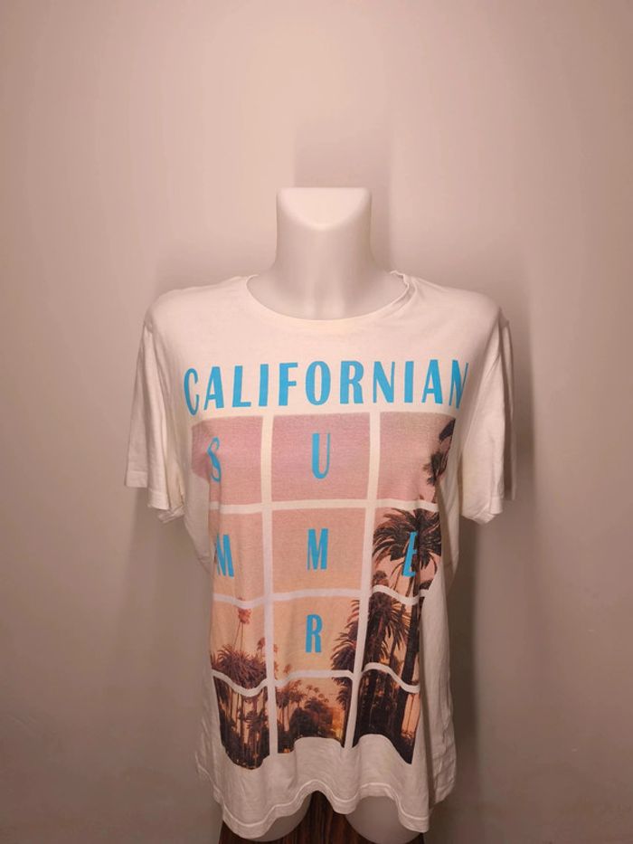 T-shirt Clockhouse Femme Taille L Blanc