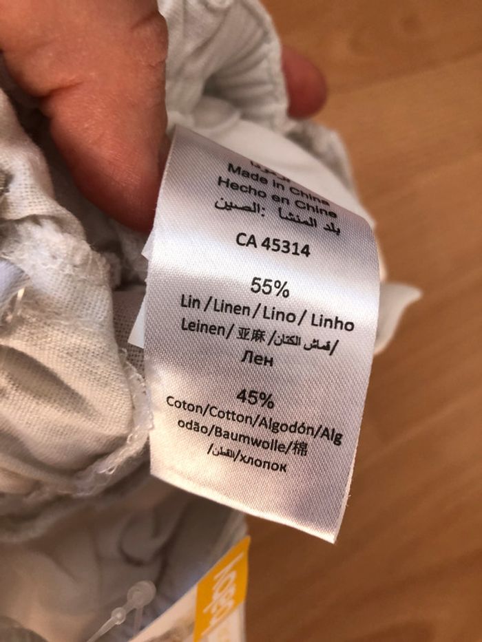 Beau short long/pantacourt blanc été T. 23 mois/86 cm Orchestra neuf avec étiquette - photo numéro 9