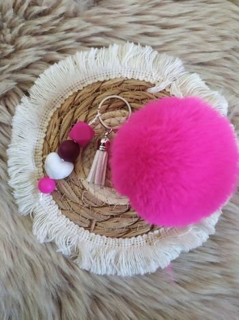 Porte clé pompon