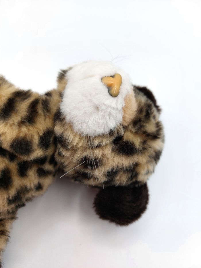 Petite peluche léopard guépard beige marron noir NOUNOURS doudou vintage 16 cm - photo numéro 8