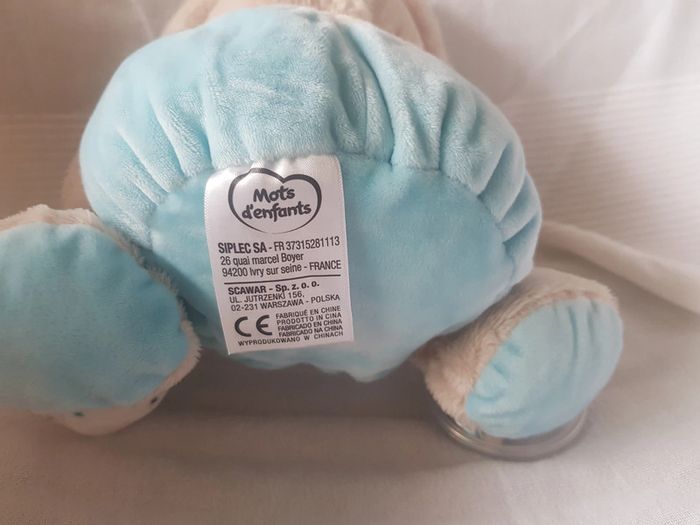 Peluche chien bleu mots d enfants - photo numéro 6