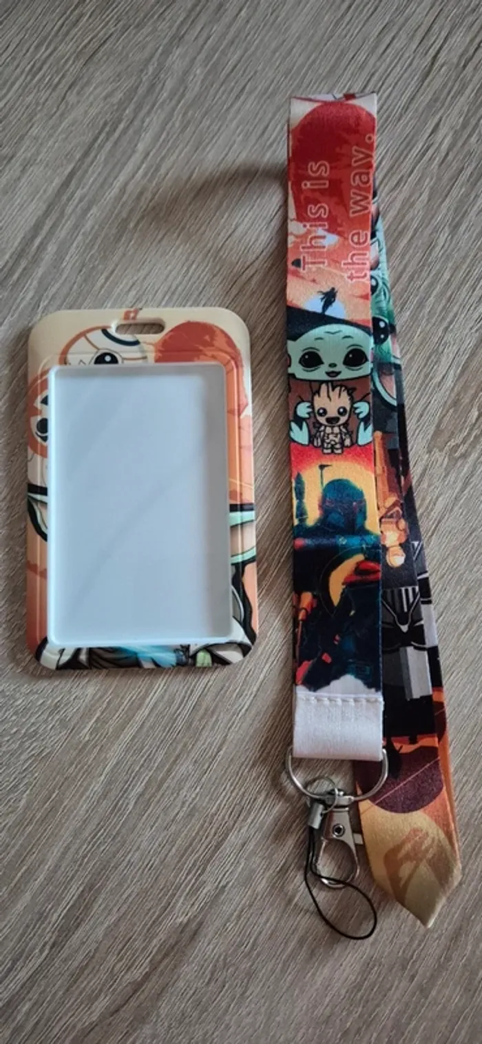 Porte carte d'identité Star Wars avec lanière fantaisie. - photo numéro 4