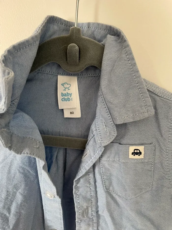 Chemise jean manches longues - photo numéro 2