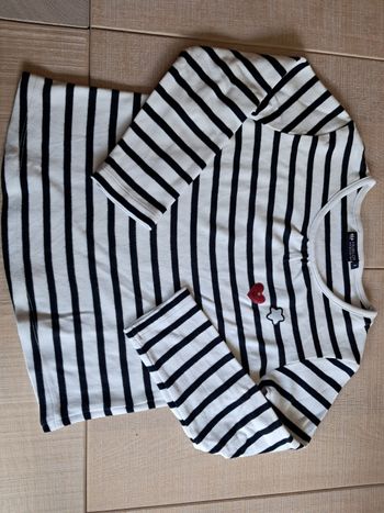 Tee-shirt marin  manches longues Hublot 8 ans