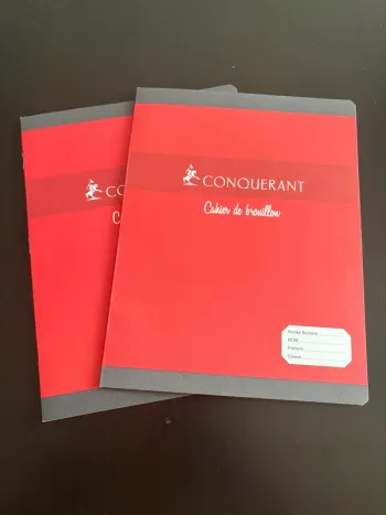 Lot de 2 cahiers de brouillon