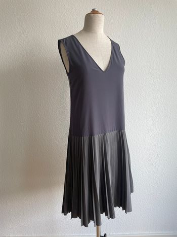 Robe grise bimatière Fabiana Filippi