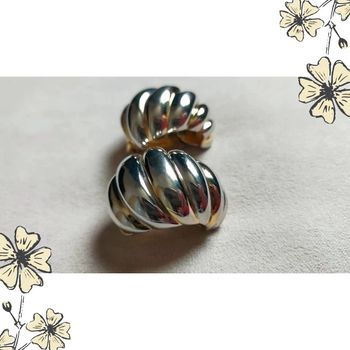 Boucles d’oreilles vintage à clips torsadées – Bicolores or & argent