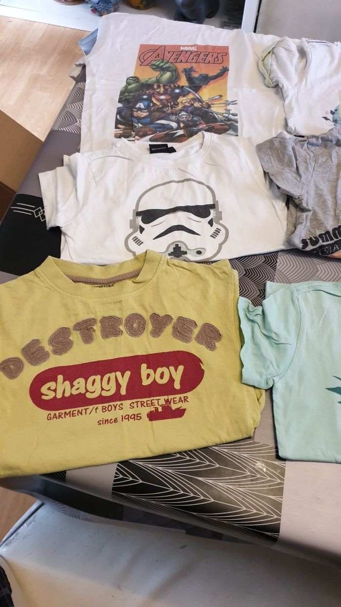 Lot de 6 Tee-shirt manche courte taille 8ans bonne état - photo numéro 2