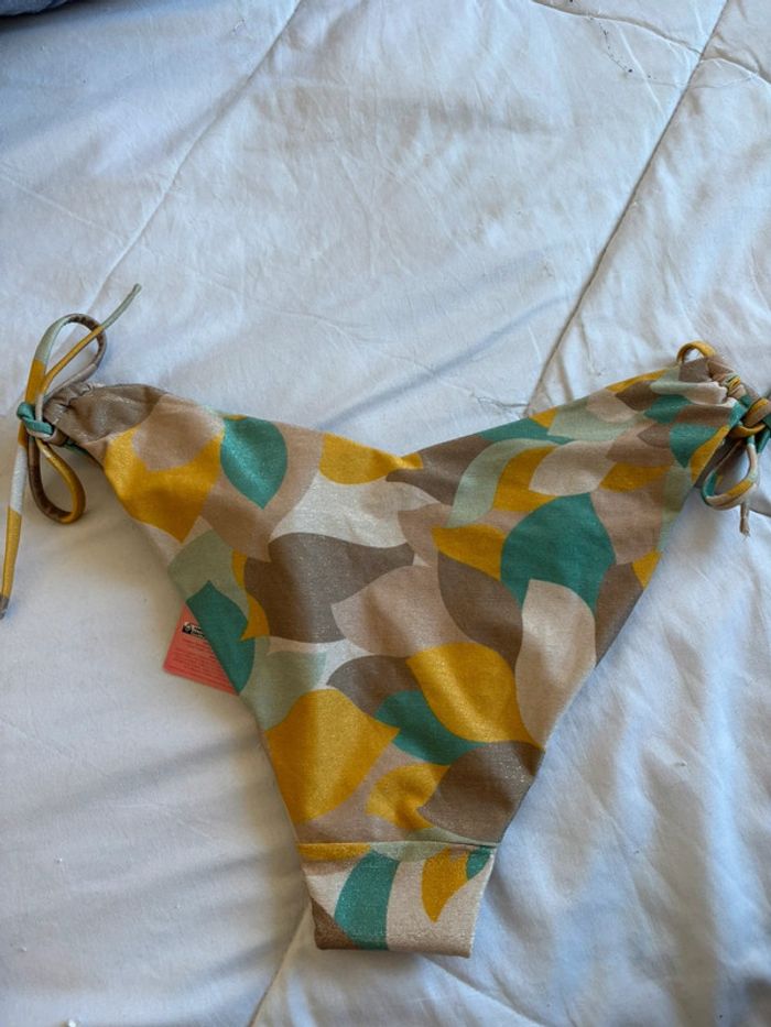 Ensemble maillot de bain bikini pailleté brillant motif multicolore taille XS/34 Penti neuf - photo numéro 11