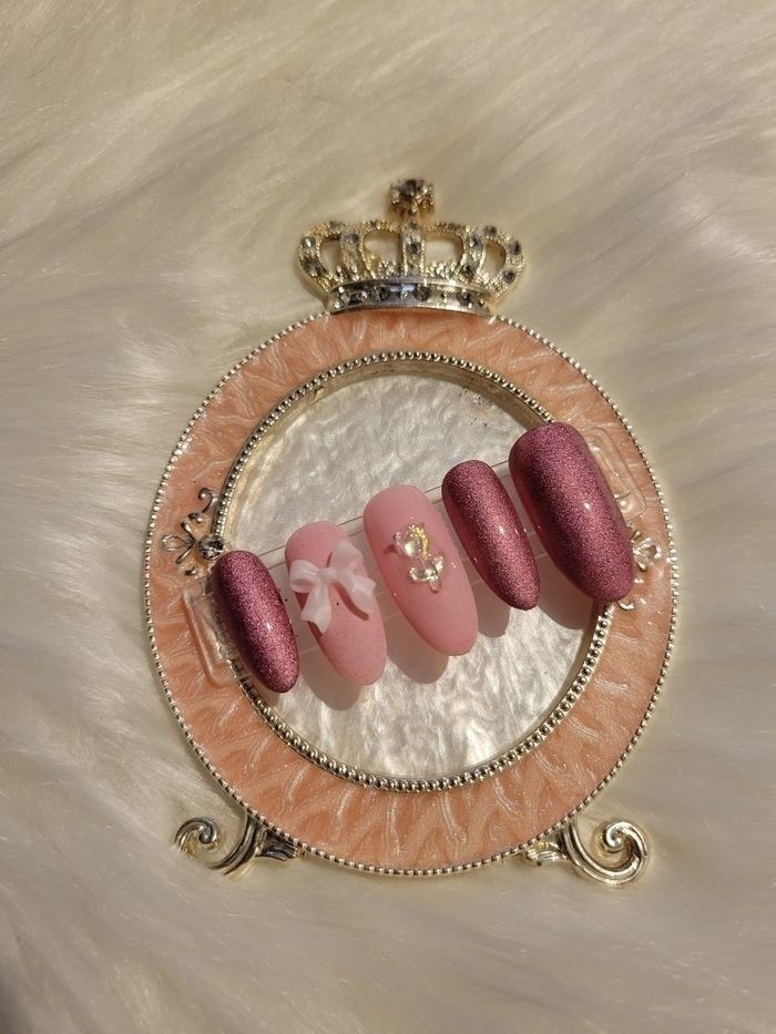 Press on nails la belle effet chrome 🌹