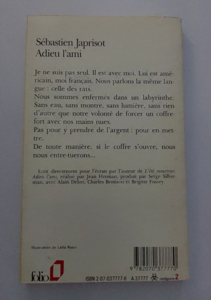 Sébastien Japrisot - Adieu l'ami - photo numéro 2