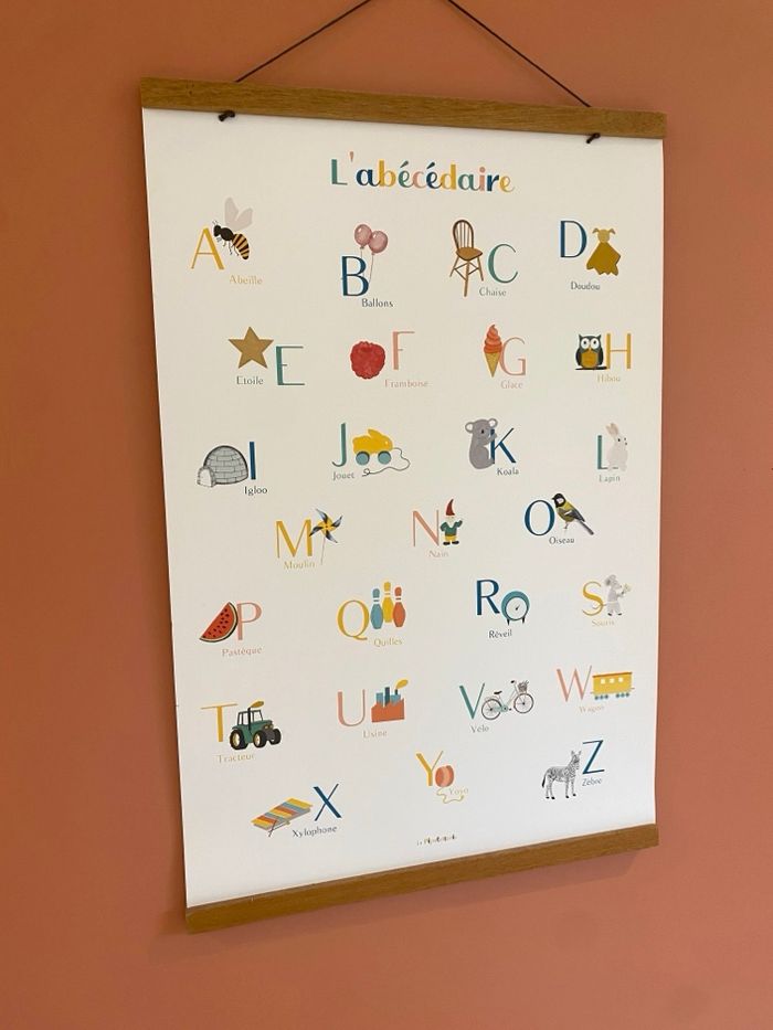 Lot de 2 affiches abécédaire + chiffres