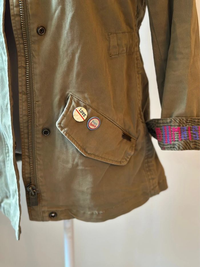 Veste kaki patch brodés Maison Scotch T38 - photo numéro 7