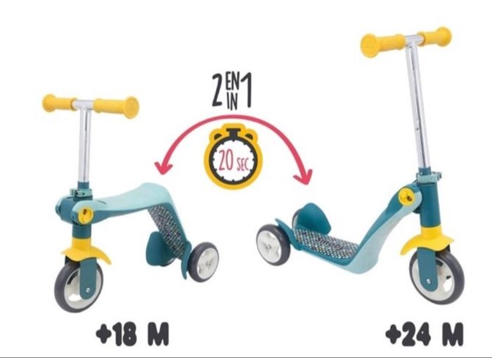 Trotinette porteur 2 en 1 Smoby en très bon état - photo numéro 3