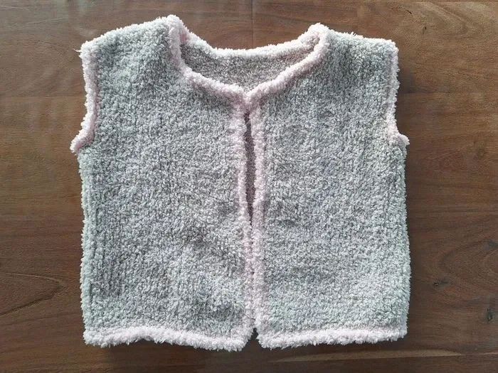 Gilet sans manche laine fille 12 mois