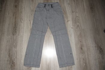 PANTALON DROIT GRIS RAYÉ NOIR GARÇON - CAPTAIN TORTUE - 8 ANS - n°01