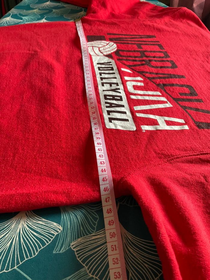 Sweat col rond rouge Champion Nebraska Volleyball taille XS 349 - photo numéro 6
