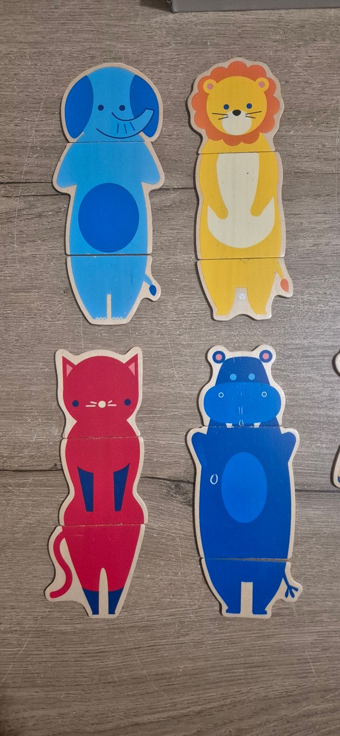 Puzzle animaux magnétique en bois - photo numéro 3