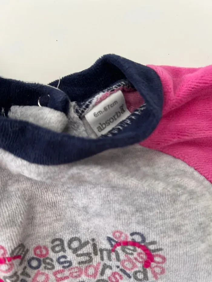 Pyjama velours Absorba – 6 mois (Les blablas d’Absorba) - photo numéro 3