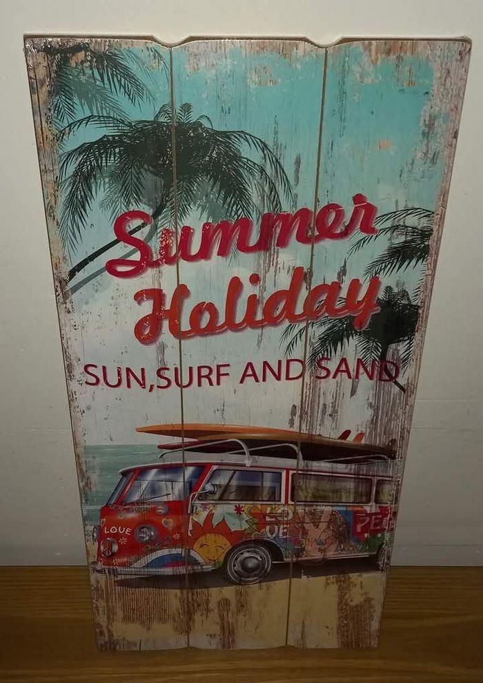 Decoration murale summer holiday 60 cm sur 30 cm neuf - photo numéro 3