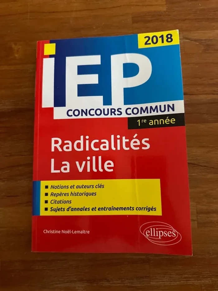 Livre iep concours commun. Première année, radicalité la ville