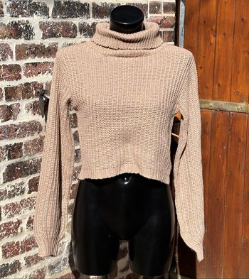 🧶 Pull col roulé côtelé manches bouffantes – Shein – 13/14 ans 🧶