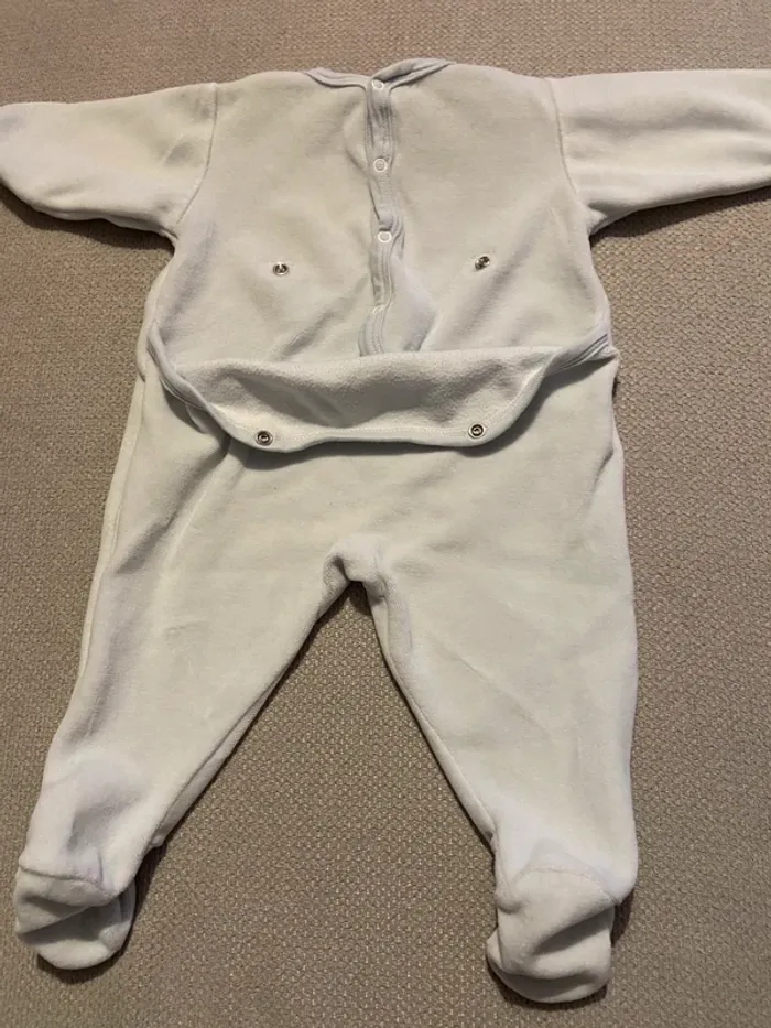 Pyjama petit bateau chaud velours 3 mois - photo numéro 5