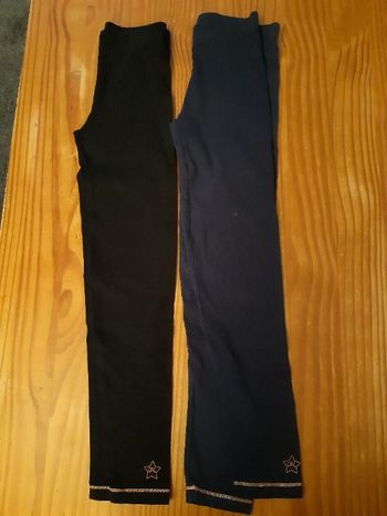Lot de 2 leggings noir et bleu