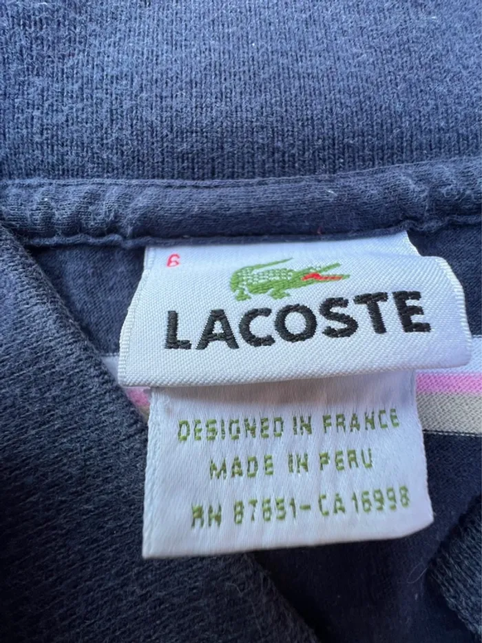 Polo Lacoste rayé taille XL - photo numéro 6