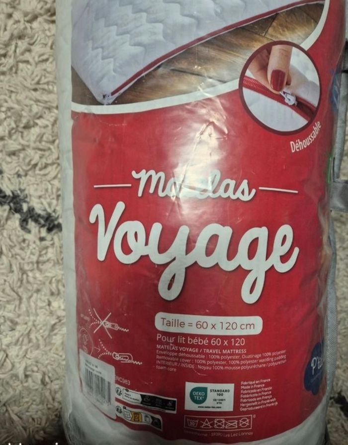 Matelas de voyage 60x120 ptit lit neuf - photo numéro 5