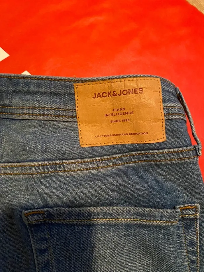Jean intelligence jack jones bleu trouée 30/30 skinny - photo numéro 6