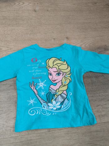 Tee shirt reine des neiges 2ans
