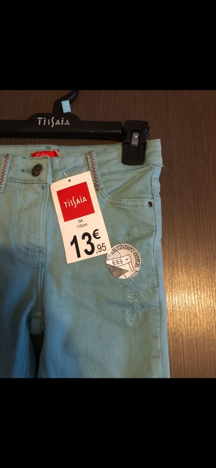Pantalon jean taille réglable fille 6 ans - photo numéro 3