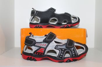 jolie sandales nus pieds rouge noir gris 34