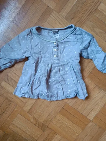 Chemisier gris étoiles 3 mois 59cm tape à l'oeil