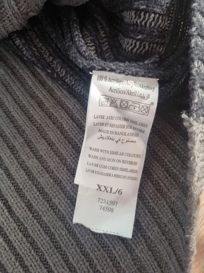 Pull col rond gris/noir Goldsmith Homme Taille xxl - photo numéro 8