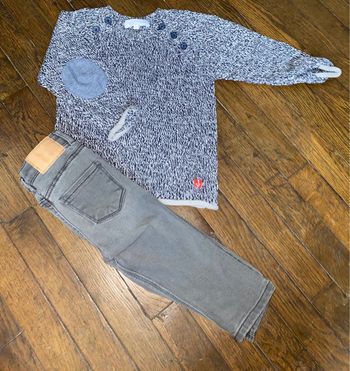 Pull cadet rousselle et jeans Zara 18 mois