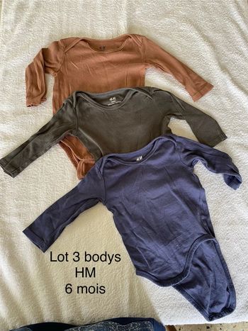 6 mois Lot 3 bodys