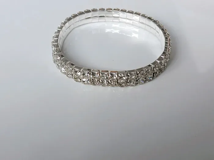 Bracelet double rang brillant – strass étincelants - photo numéro 3